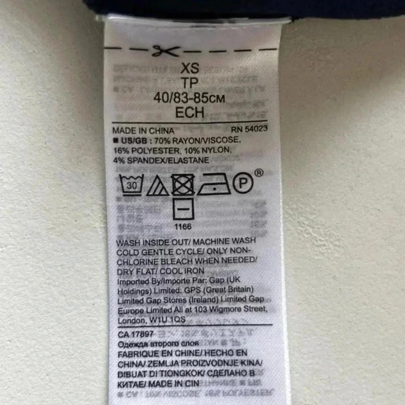 Banana  Republic Sweater Handkerchief Sleeve Crewneck Knit Top Navy Blue Size XS - Picture 12 of 16